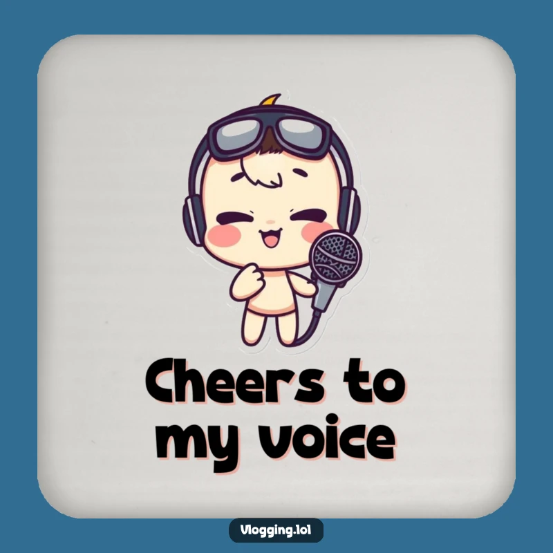 Funny Microphone Face Coaster: Protect Surfaces with Humor