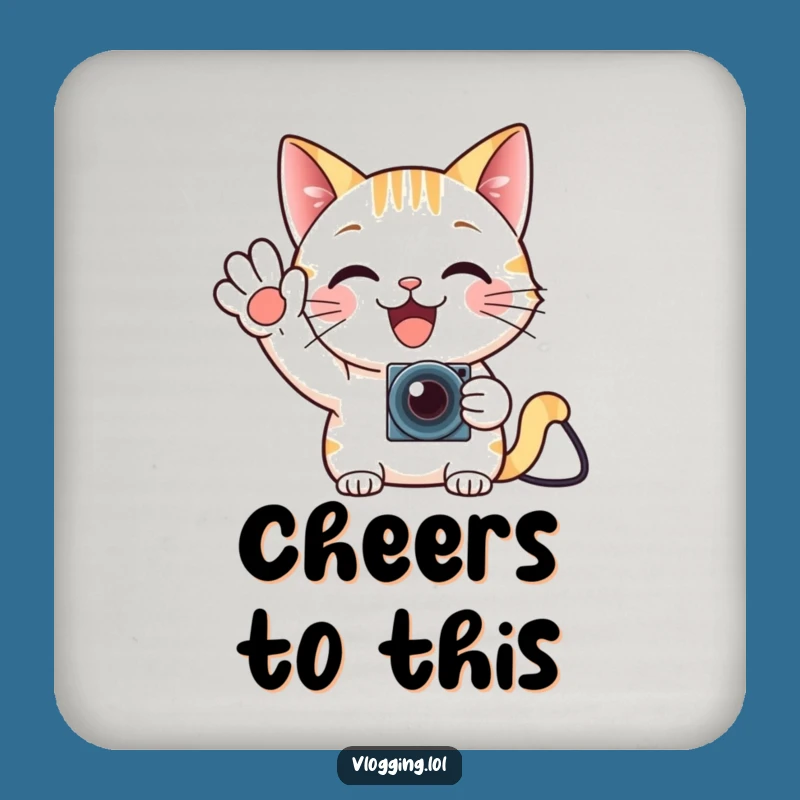 Funny Cat Gamer Coasters - Protect Drinks With a Wave