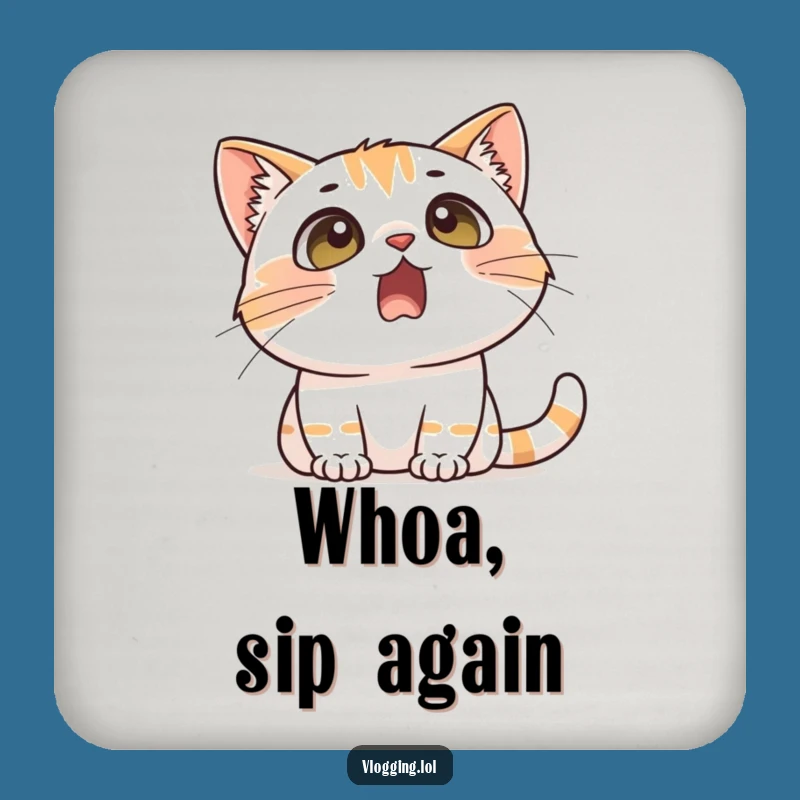 Funny Cat Surprise Coaster - Hilarious Protectant for Your Table