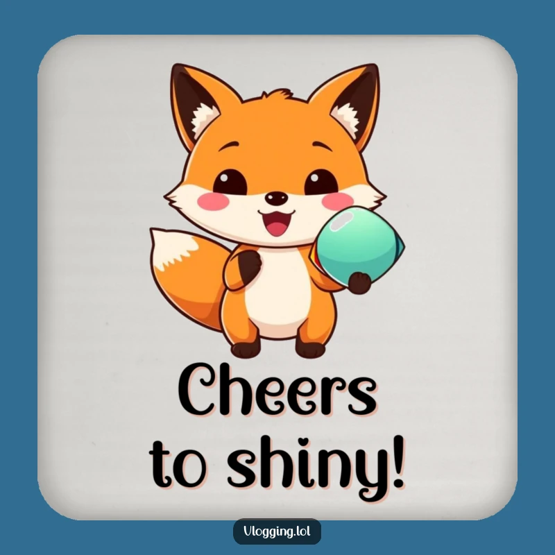 Funny Fox Coaster - Colorful Object Protector, Humorous Table Accessory Gift