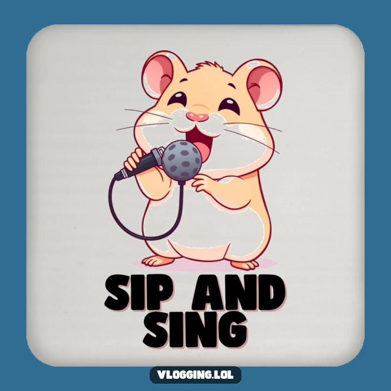 Funny Hamster Rockstar Coaster - Hilarious Protectant for Your Table