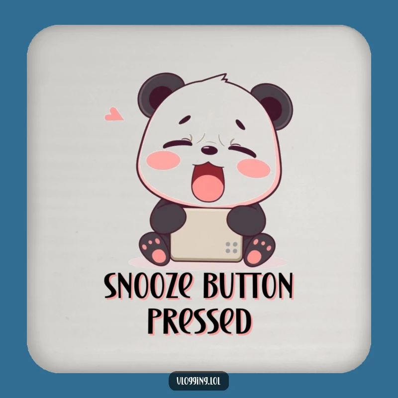 Funny Tired Panda Drink Coaster: Protect Surfaces with Sleepy Charm!