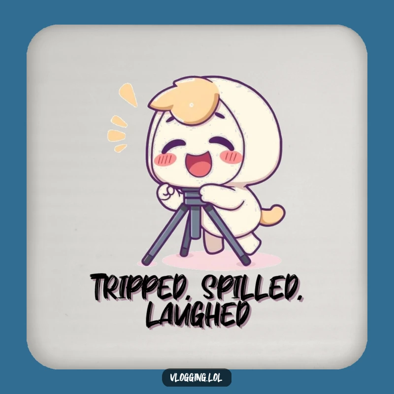Funny Tripping Coasters - Protect Surfaces with Giggling Character Trip Art