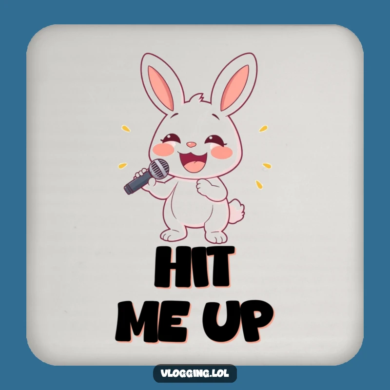 Funny Bunny Singing Coaster - Hilarious Decor for Music Lovers