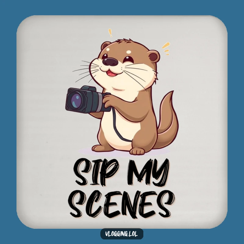 Funny Otter Director Coaster: Exaggerated Gestures, Protect Surfaces Hilariously