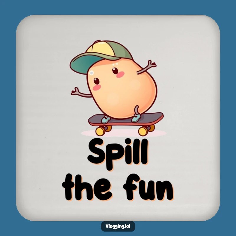 Funny Jelly Bean Skater Coaster: Protect Surfaces with This Sweet Mishap