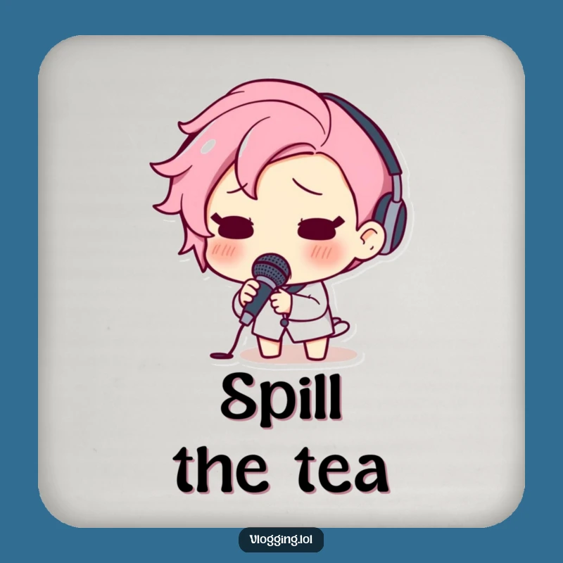 Funny Shocked Coasters - Protect Surfaces with Surprised Character Mic Drop Art