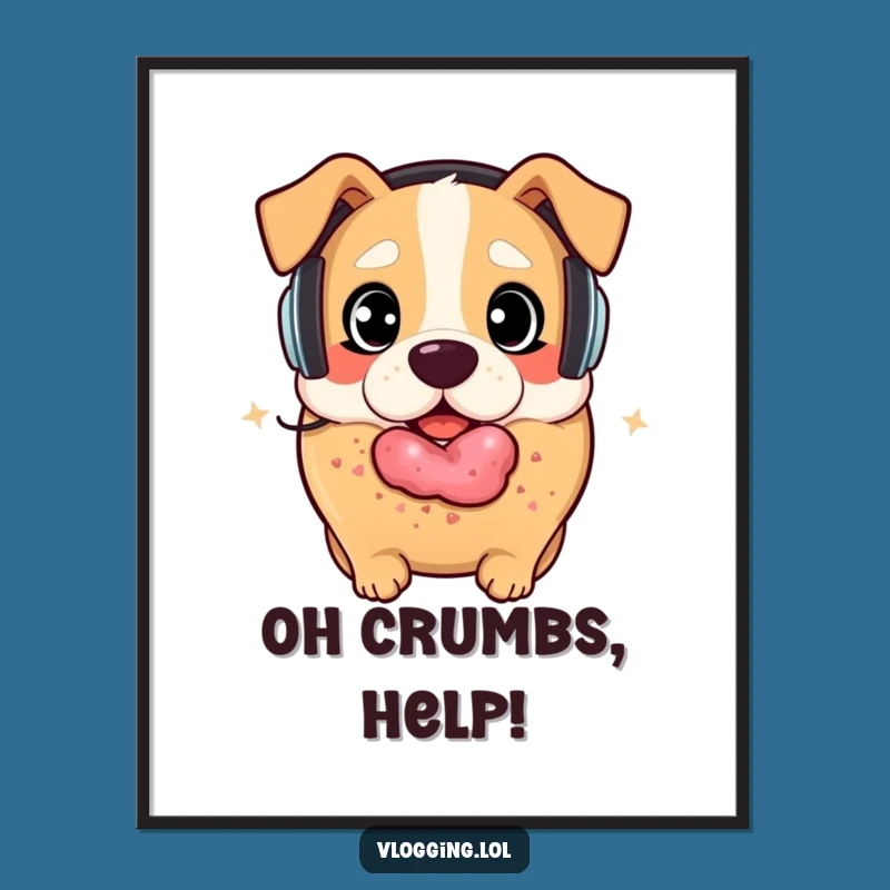 Funny Bagel Dog Poster: Adorn Your Walls with This Hilarious Pet Encounter