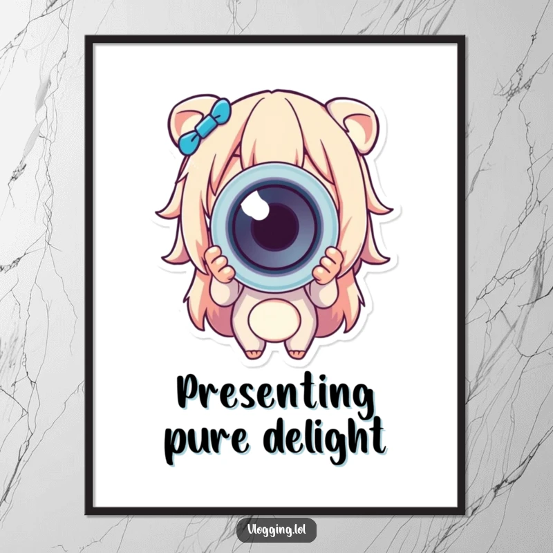 Funny poster art depicts a smiling character offering a spectacularly colorful object towards the viewer, radiating joy.