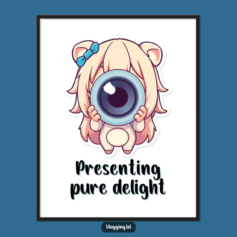 Funny Cheerful Presenter Poster: Colorful Character Wall Art Gift