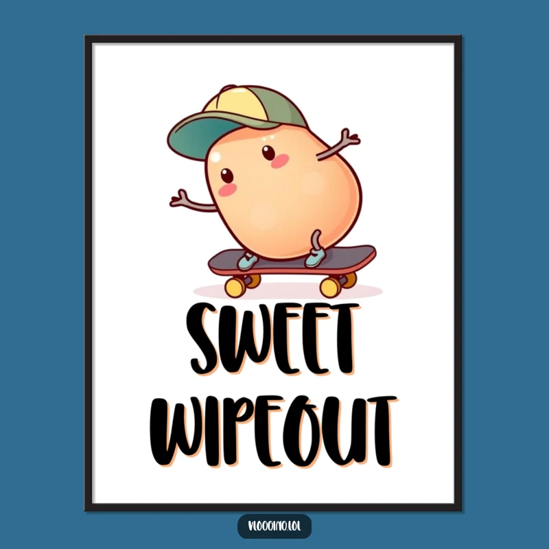 Funny Jelly Bean Skater Poster: Adorn Your Walls with This Hilarious Sweet Mishap