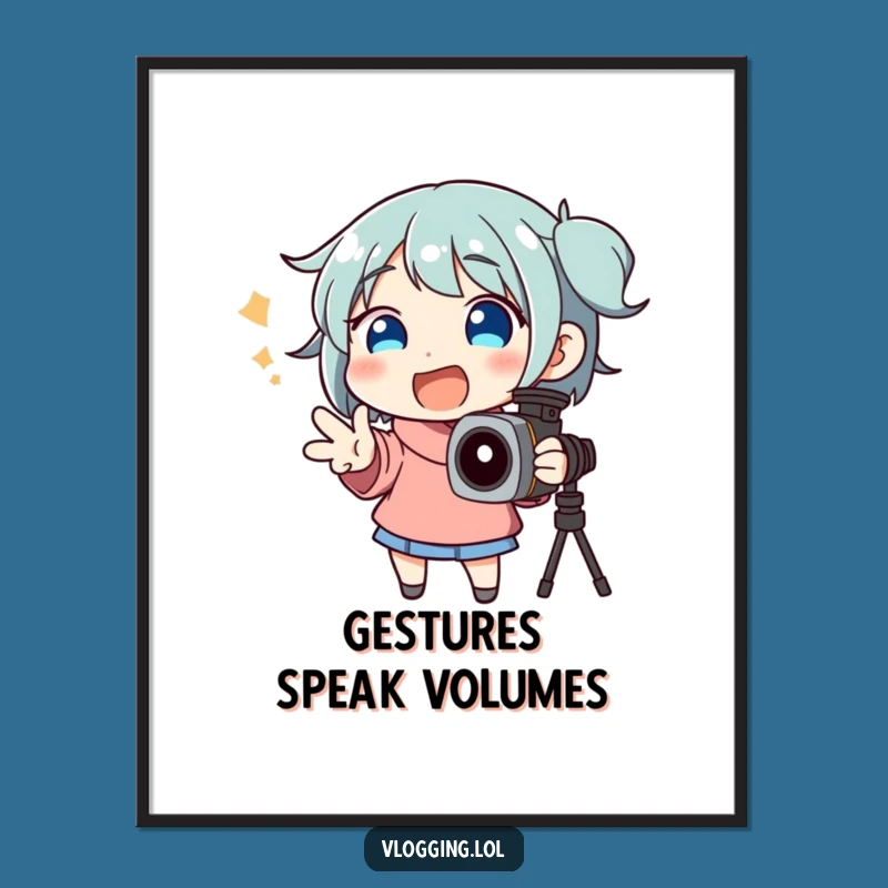 Funny Speaking Character Poster: Hilarious Wall Art for the Bold Communicator