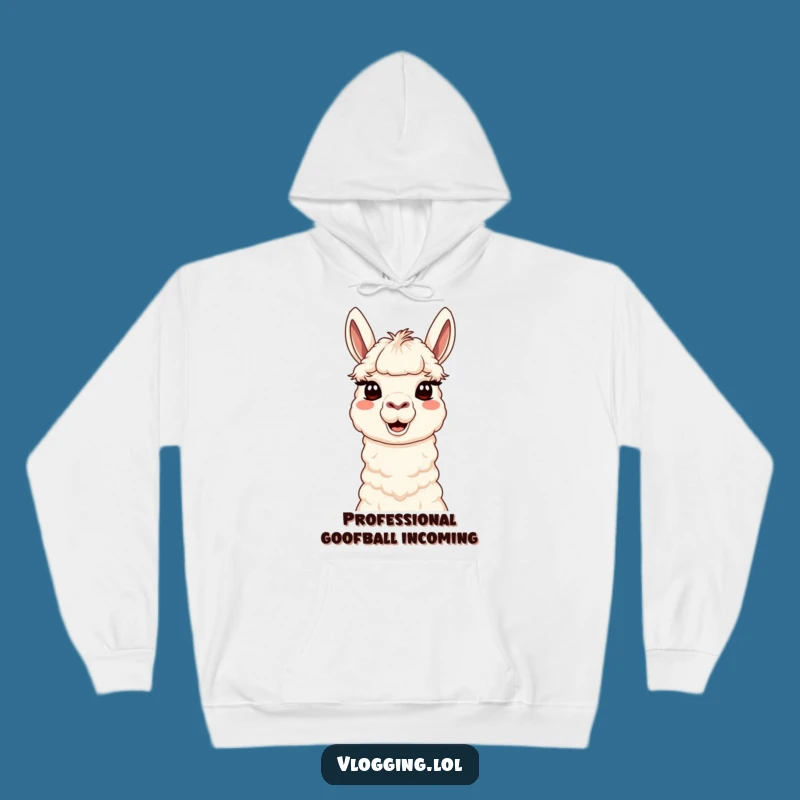 Cozy Funny Content Llama Hoodie: Silly Face for Ultimate Creative Comfort!