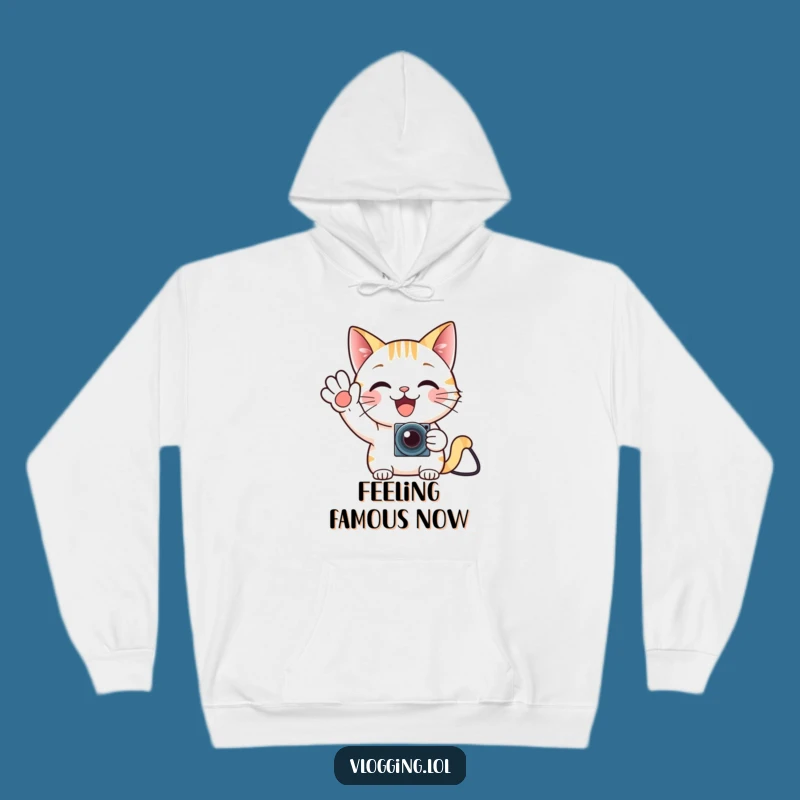 Funny Cat Gamer Hoodie - Cozy Waves for Your Fans