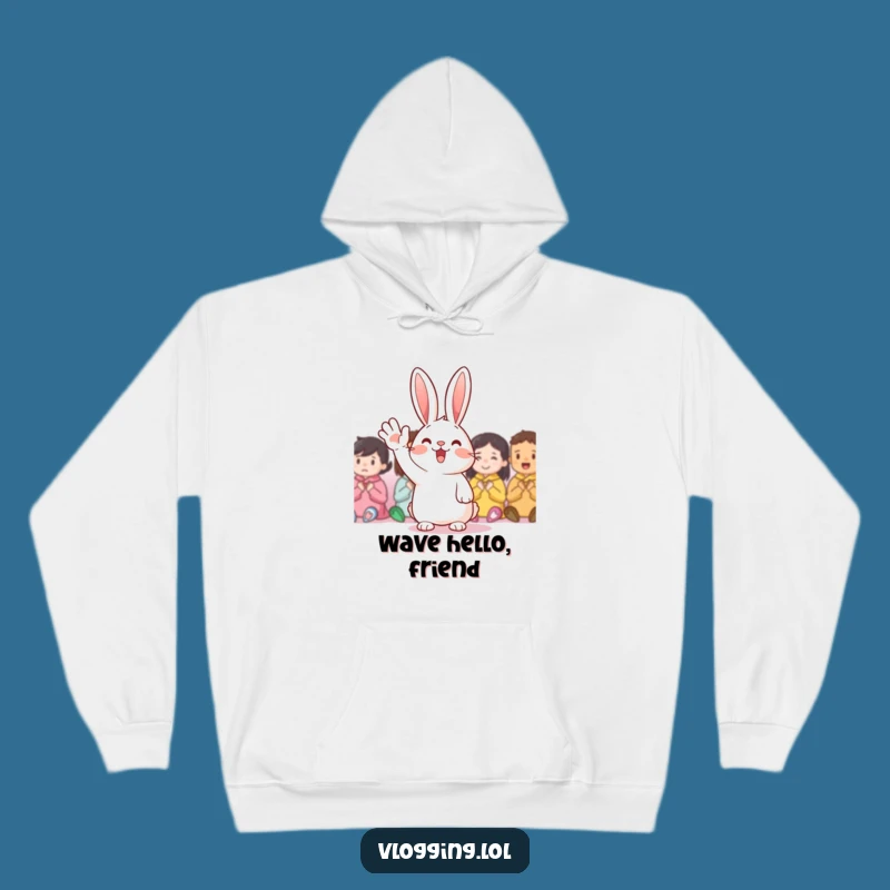 Funny Cheerful Rabbit Hoodie: Cozy Up with Excitement, a Perfect Funny Gift for All!