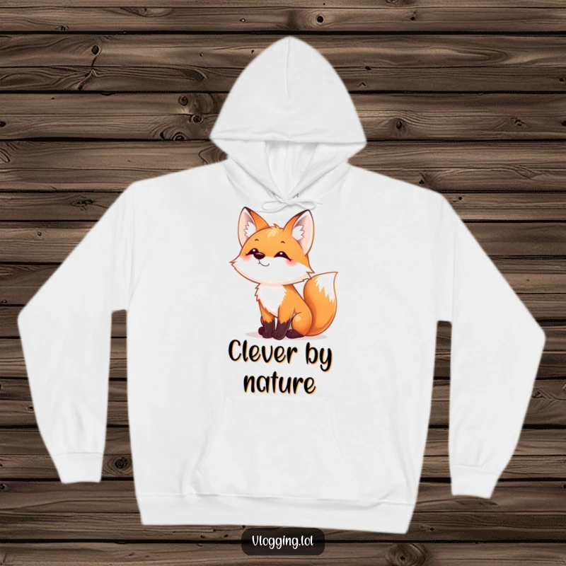 Funny Fox Hoodie: A playful fox wiggles its nose at the camera, embodying cute and mischievous charm.