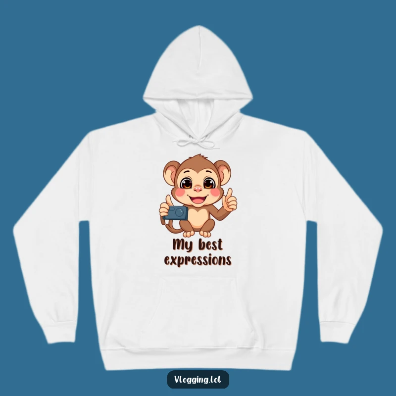 Funny Monkey Selfie Hoodie: Cozy Comfort with a Mischievous Monkey!