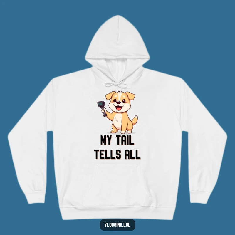 Funny Playful Dog Hoodie - Cozy Filming Gear Gift
