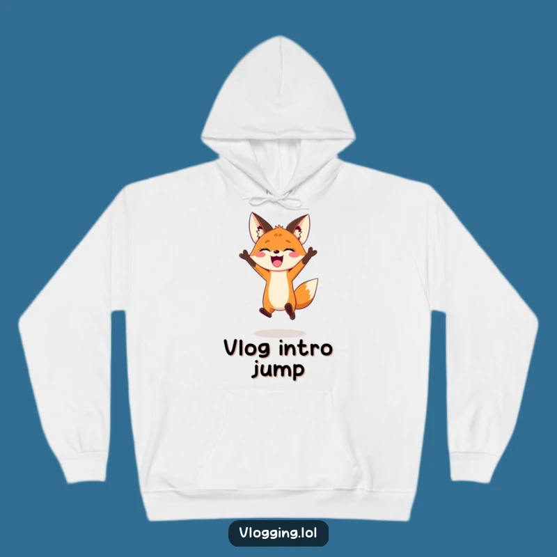 Funny Fox Vlogger Hoodie: Cozy Style for Content Creators!