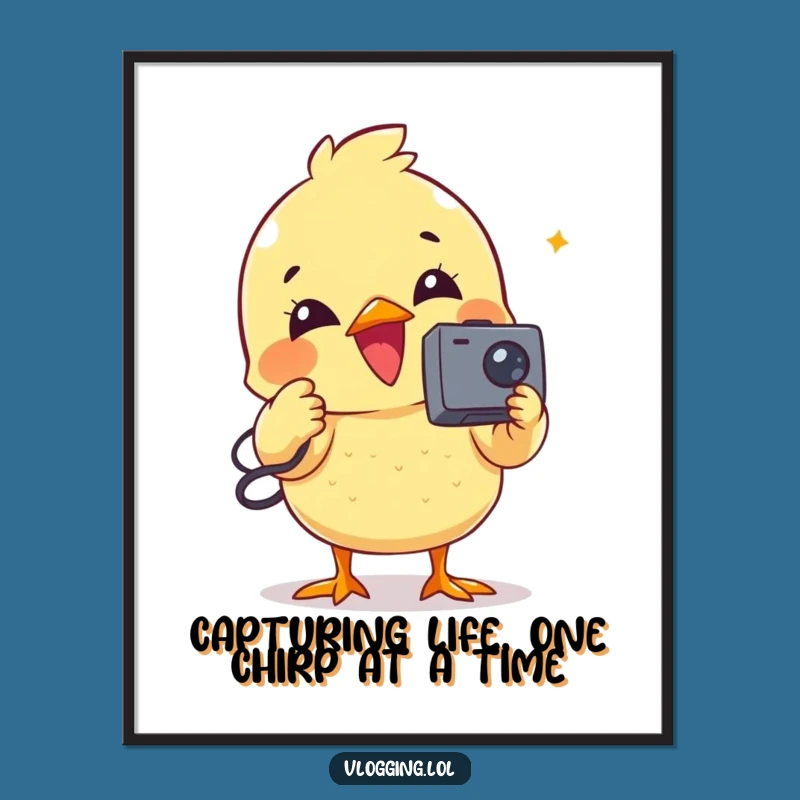 Free Printable Funny Chick Wall Art - Cute Video Star Downloadable Decor Poster
