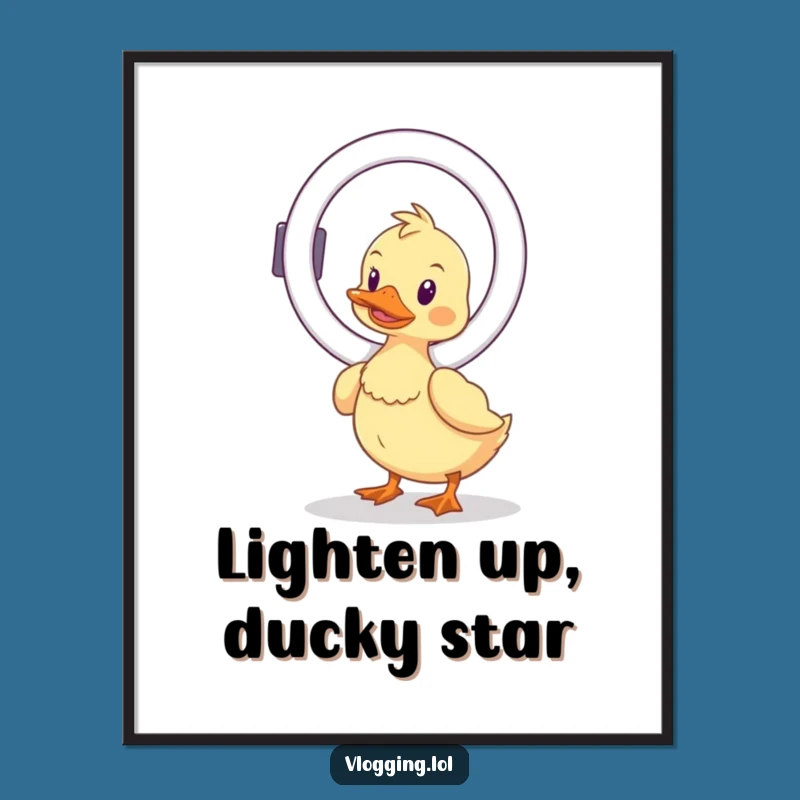 Funny Free Printable Wall Art Duck Ring Light Downloadable Decor