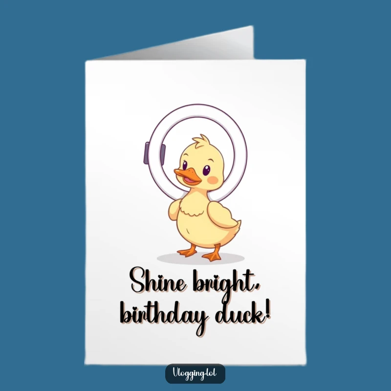 Free Printable Birthday Card Funny Duck Ring Light Gift Downloadable