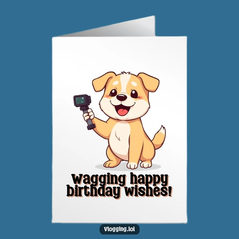 Free Printable Dog Birthday Card: Paw-some Filming Fun!