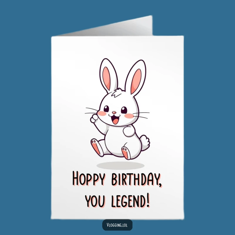 Free Printable Funny Bunny Birthday Card: Screen Tapper Downloadable Gift
