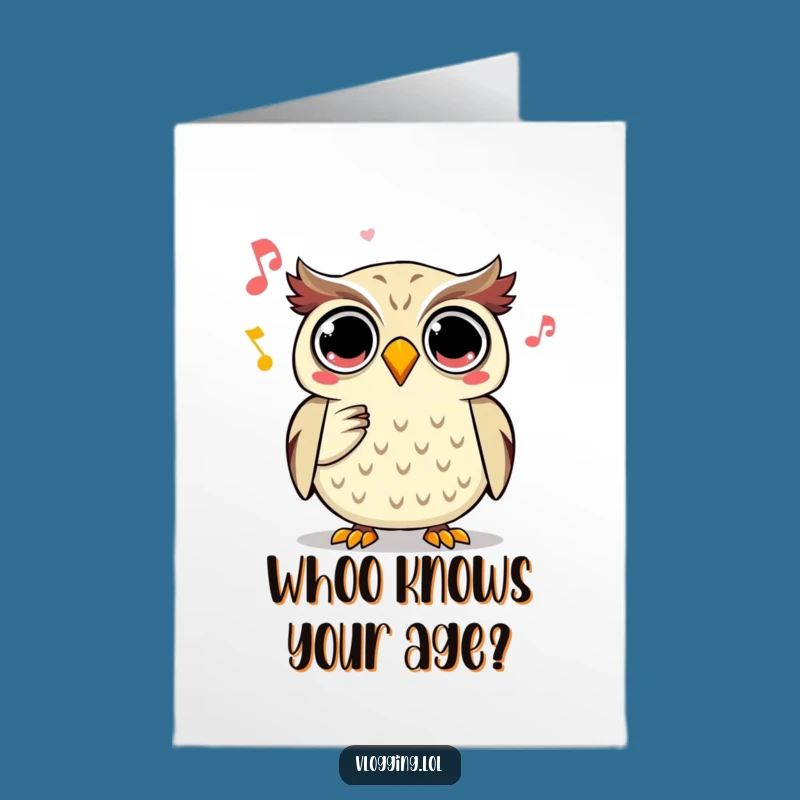 Free Printable Owl Birthday Card: Funny Spooky Sound Downloadable Gift for Hootenanny Fans
