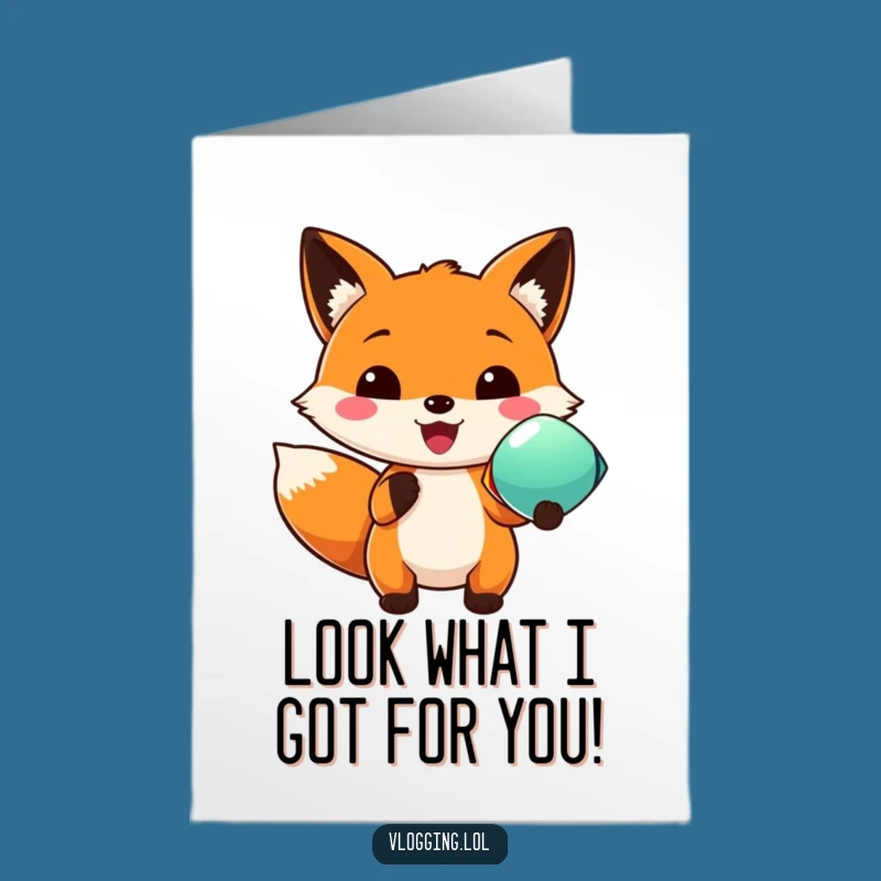 Free Printable Fox Birthday Card: Funny Fox Surprise Downloadable Gift