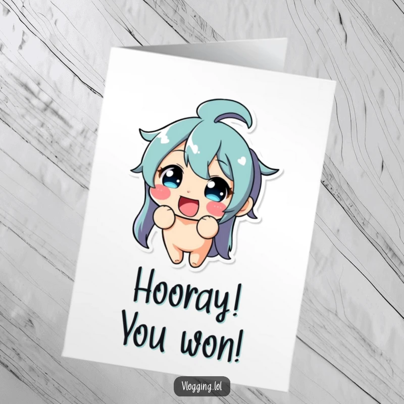 Funny Free Printable Congratulations Card of a character pulling a goofy, amusing face straight into the lens, perfect for celebrations.