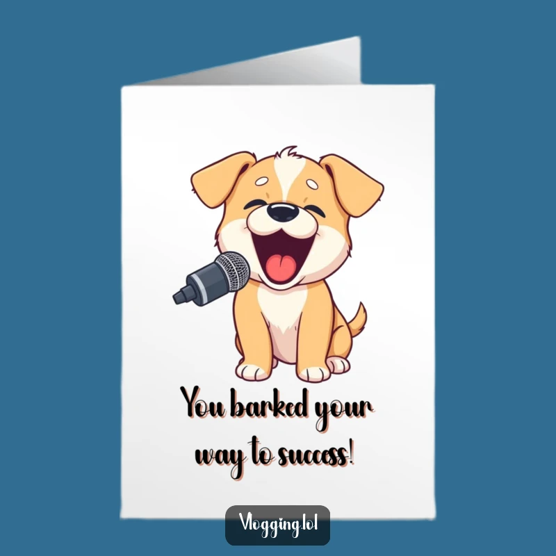Free Printable Funny Puppy Congrats Card: Yapping Star Performer! Instant Download!