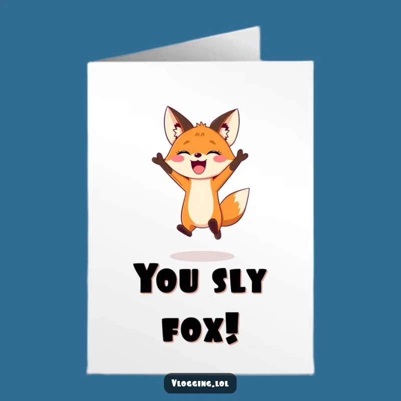 Free Printable Fox Vlogger Congrats Card - Awesome Downloadable Achievement Gift!