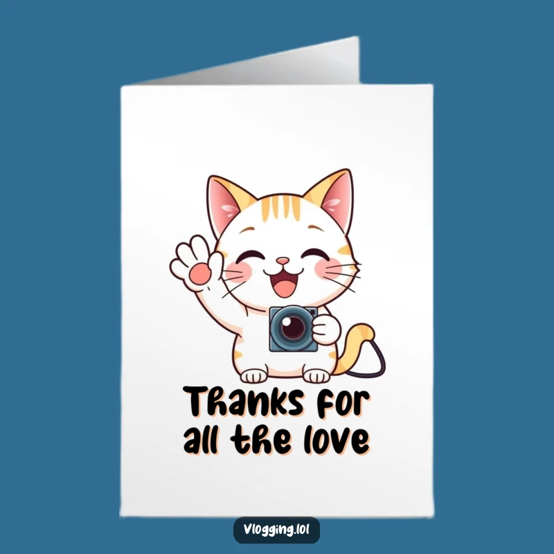 Free Printable Cat Thank You Card - Enthusiastic Downloadable Gratitude Gift