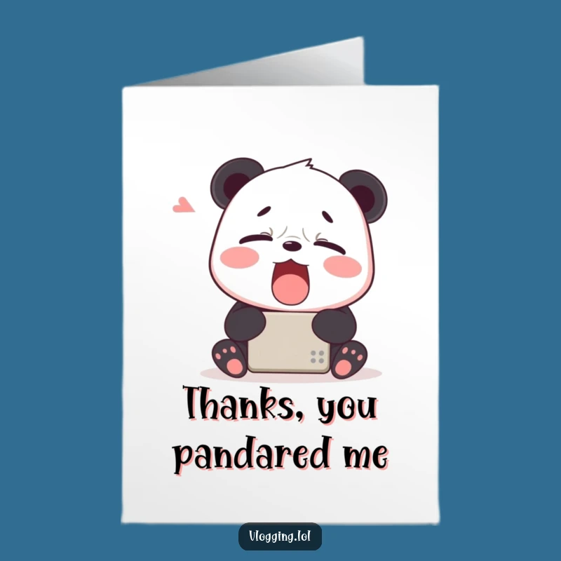 Free Printable Funny Panda Thank You Card: Sleepy Appreciation Downloadable Gift