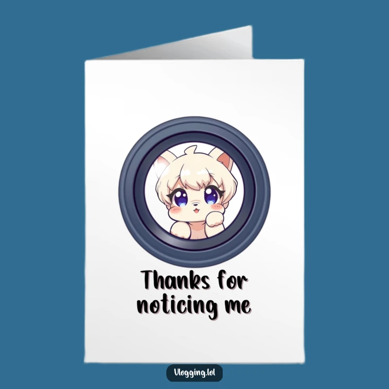 Free Printable Thank You Card: Curious Thanks from the Lens Funny Downloadable Gift