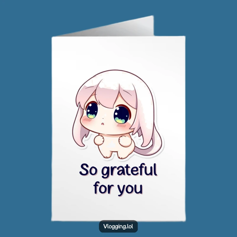 Free Printable Thank You Card: Surprised Character, Funny Downloadable Appreciation!