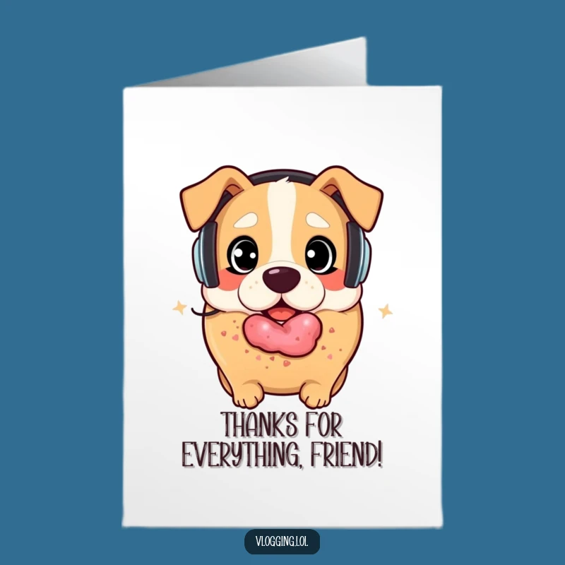 Free Printable Bagel Dog Thank You Card: Humorous Downloadable Gift Idea