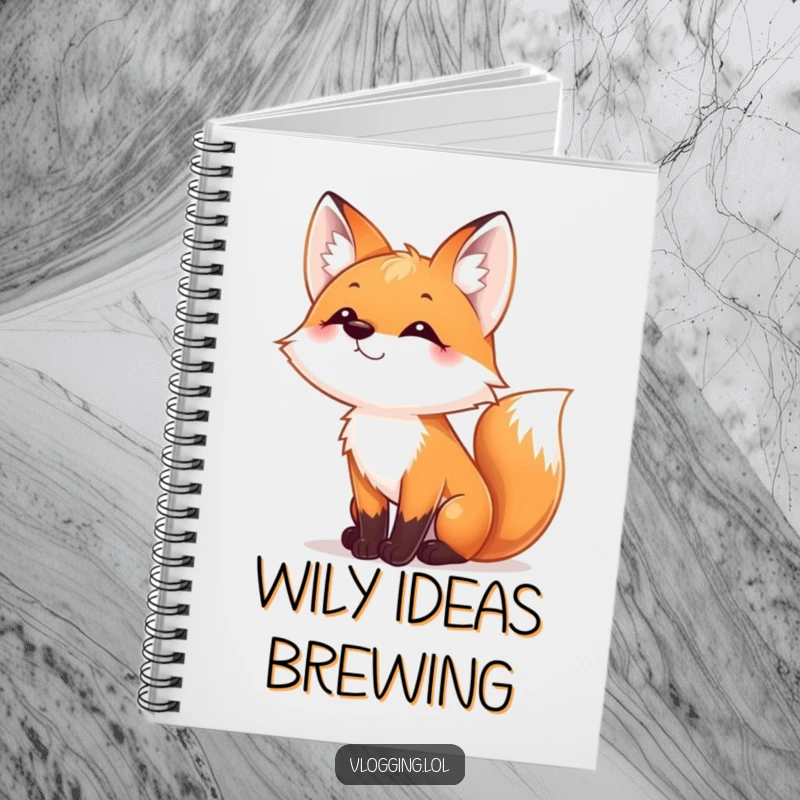 Funny Fox Notebook: A playful fox wiggles its nose, ready to capture thoughts and ideas.