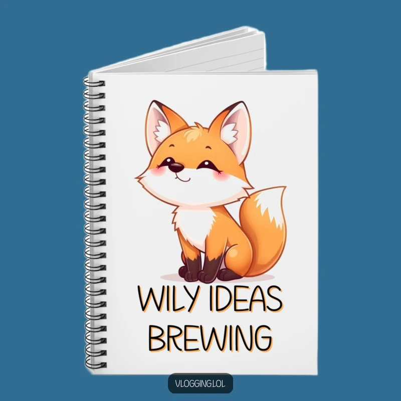 Funny Fox Nose Wiggle Notebook - Journal Playful Fox, Creative Funny Gift