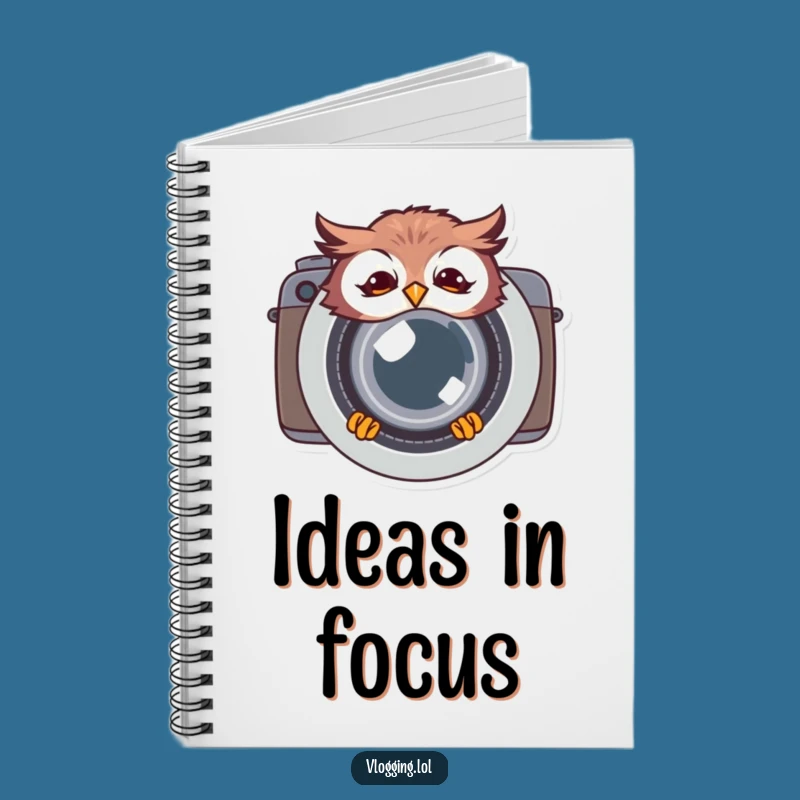 Funny Giggling Owl Notebook: Camera Lens Peek - Journal Funny Gift for Writers