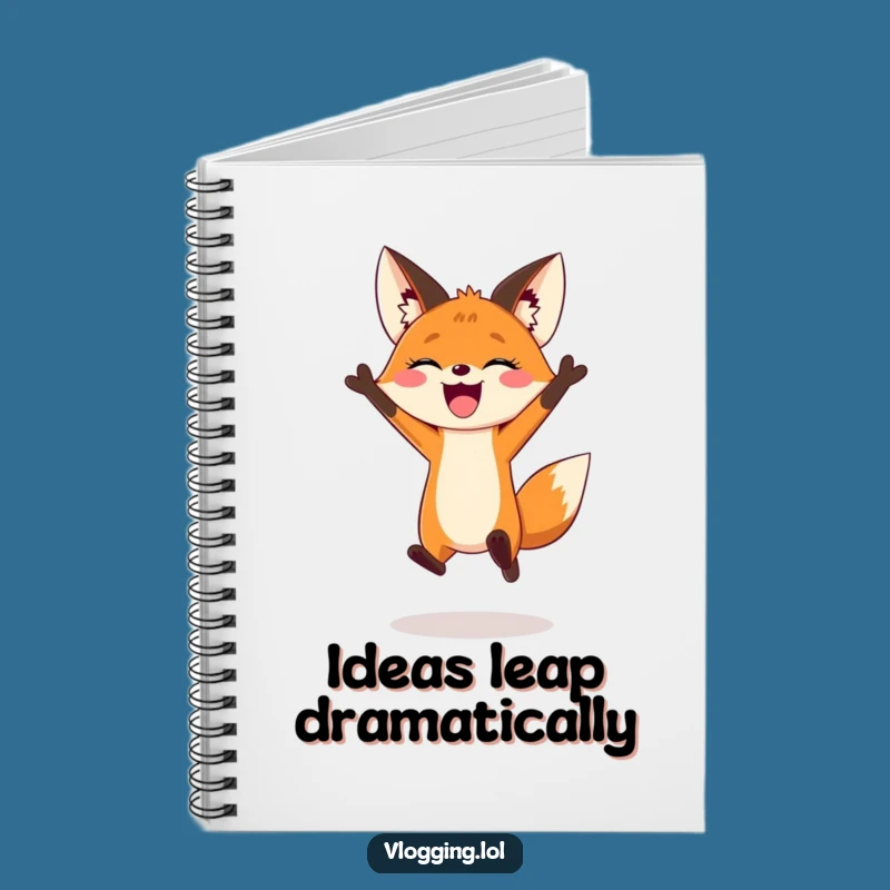 Funny Fox Vlogger Notebook: Plan Your Dramatic Content!