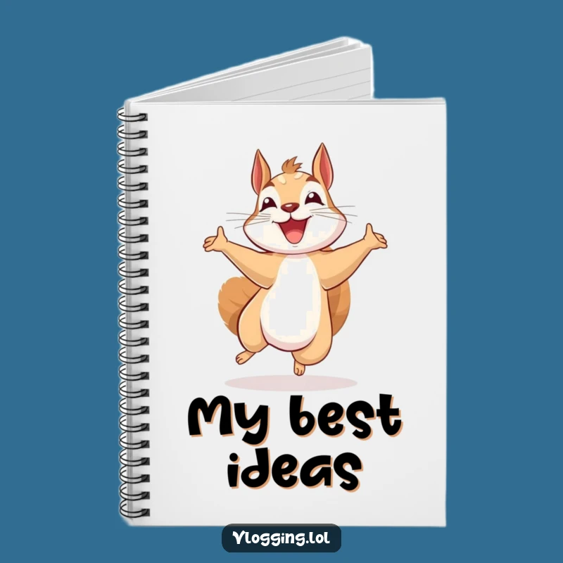 Funny Excited Squirrel Notebook: Recording Ideas - Journal Funny Gift for Writers