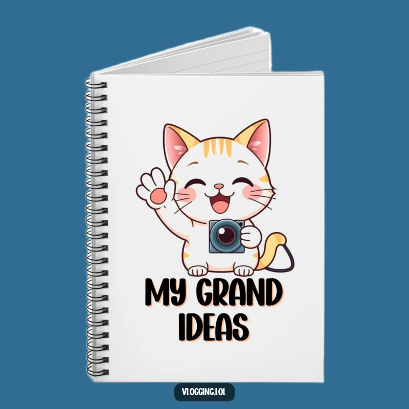 Funny Cat Gamer Notebook - Jot Down Ideas with a Wave