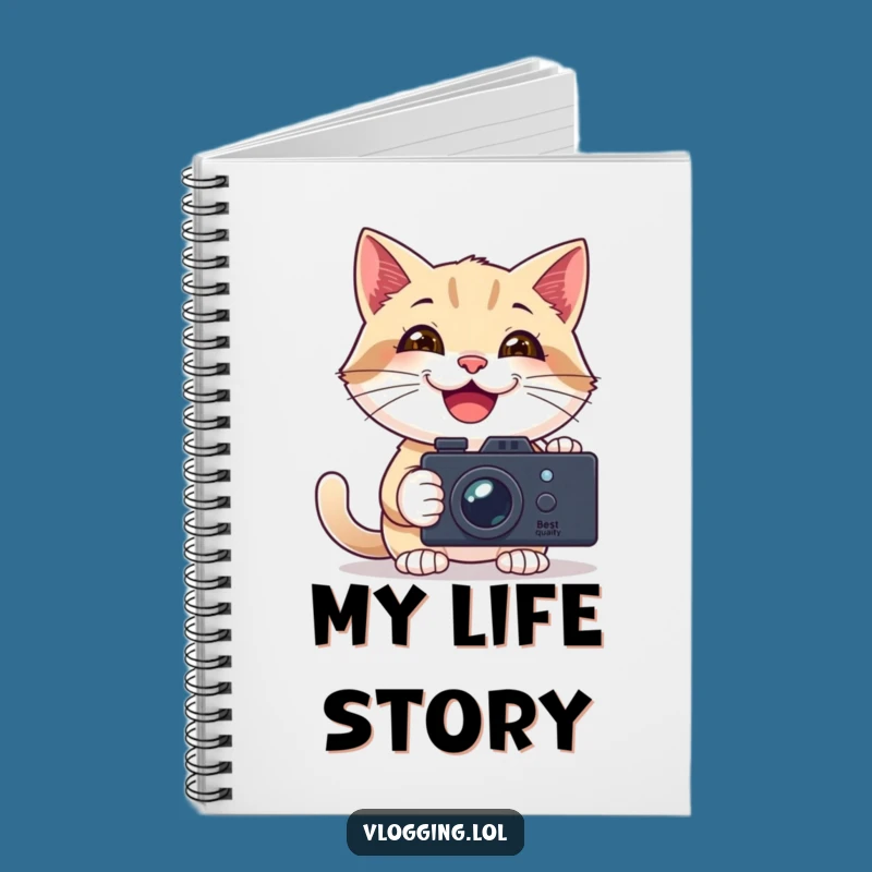 Funny Vlogging Cat Notebook: Capture Your Ideas with a Smile