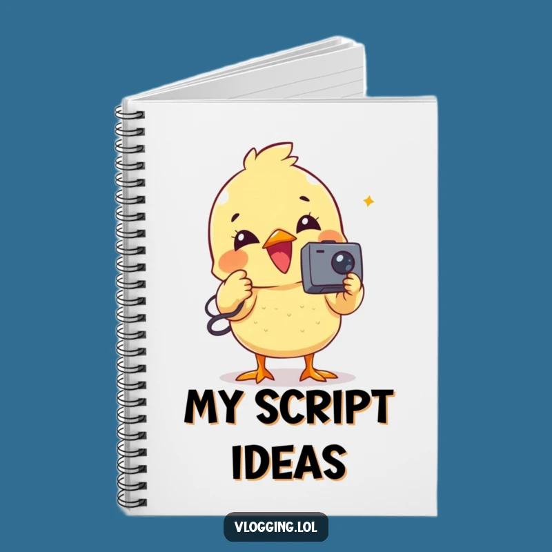 Funny Chick Vlogger Notebook - Journal Your Ideas, Perfect Gift