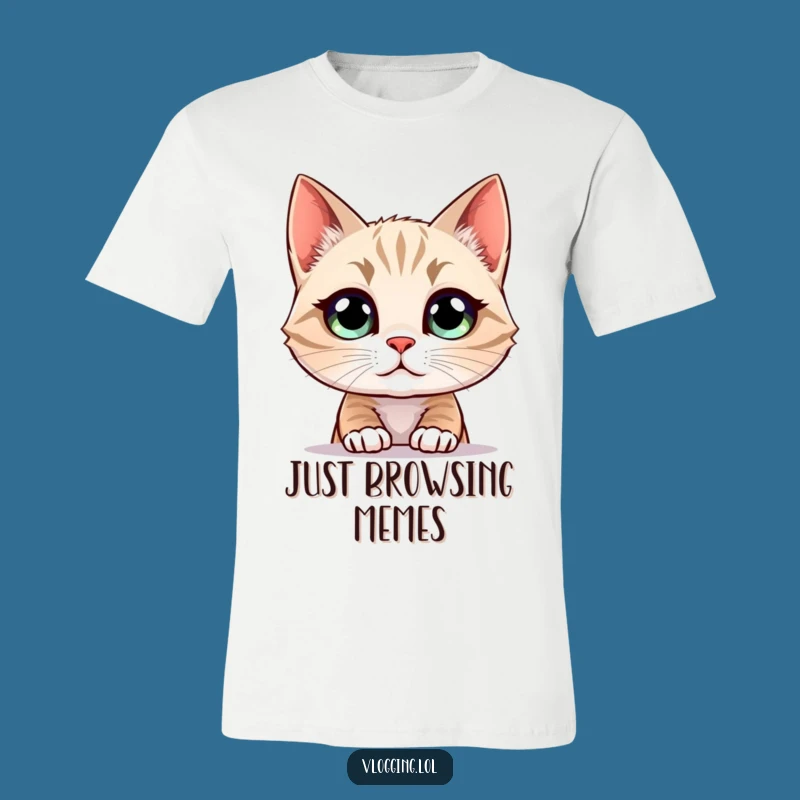 Funny Curious Cat T-Shirt: Hilarious Screen Staring Tee Gift!