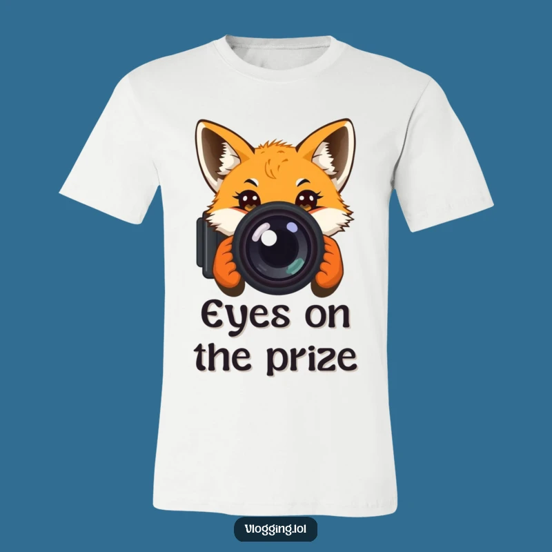 Funny Curious Fox Camera T-Shirt: A Hilarious Tee for Shutterbugs