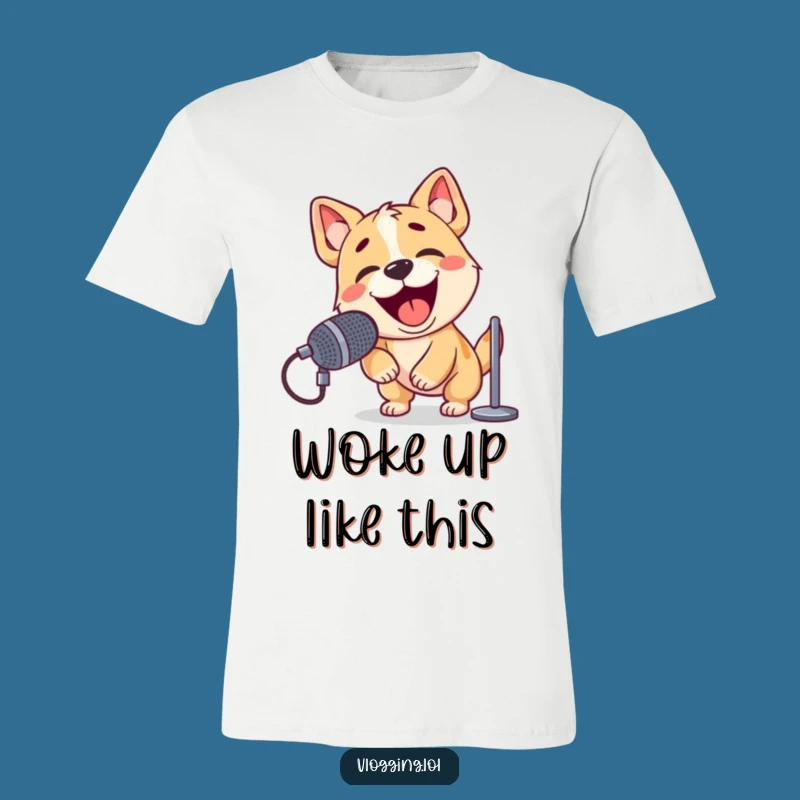 Funny Dog Barking T-Shirt: Enthusiastic Performer Tee