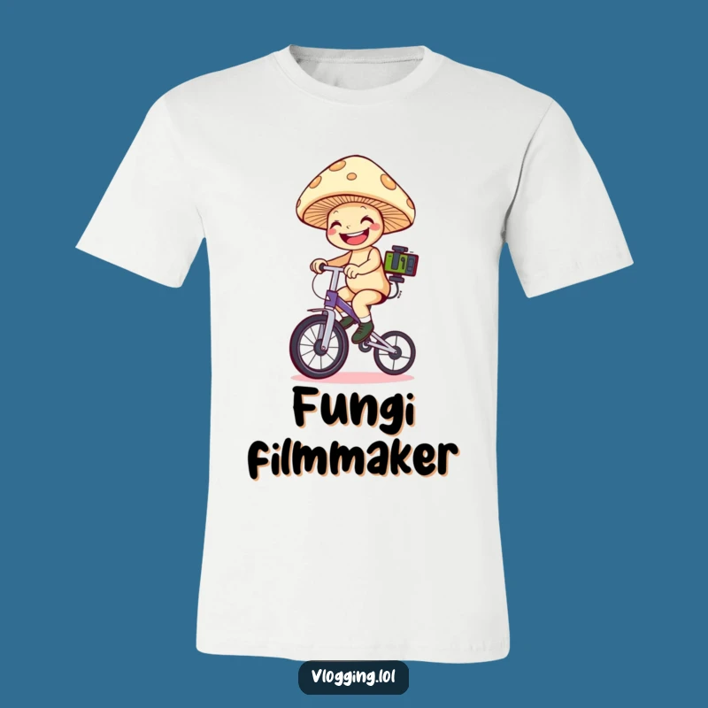 Funny Mushroom Unicyclist T-Shirt: Ride the Laughs with This Fungi Filmer Tee